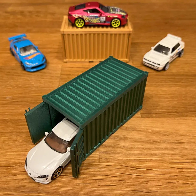 1:64 model araç için konteyner garaj ve sergileme kutusu