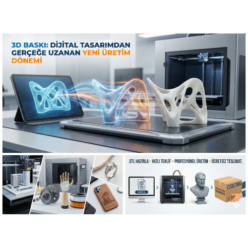 3D Baskı: Dijital Tasarımdan Gerçeğe Uzanan Yeni Üretim Dönemi