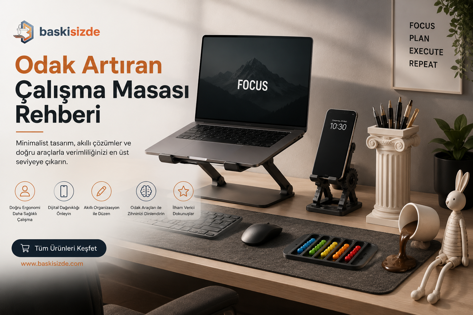 Çalışma Masası Nasıl Düzenlenir? Odak Artıran Minimalist Masaüstü Kurulumu