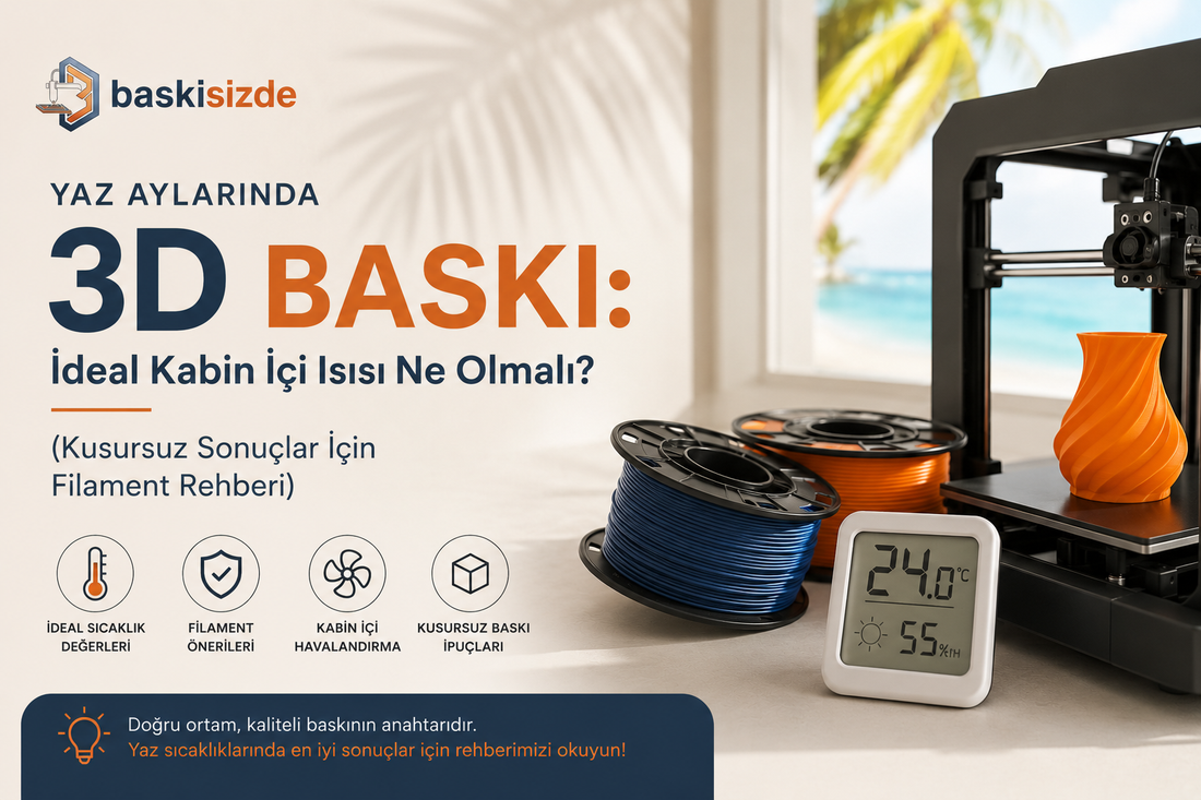 Yaz Aylarında 3D Baskı: İdeal Kabin İçi Isısı Ne Olmalı? (Kusursuz Sonuçlar İçin Filament Rehberi)
