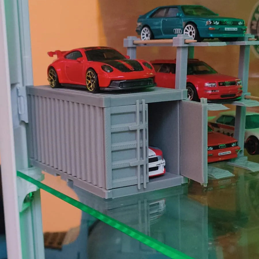 Blind box ve mikro koleksiyon sergileme trendi - 1:64 model araç konteyner garajı