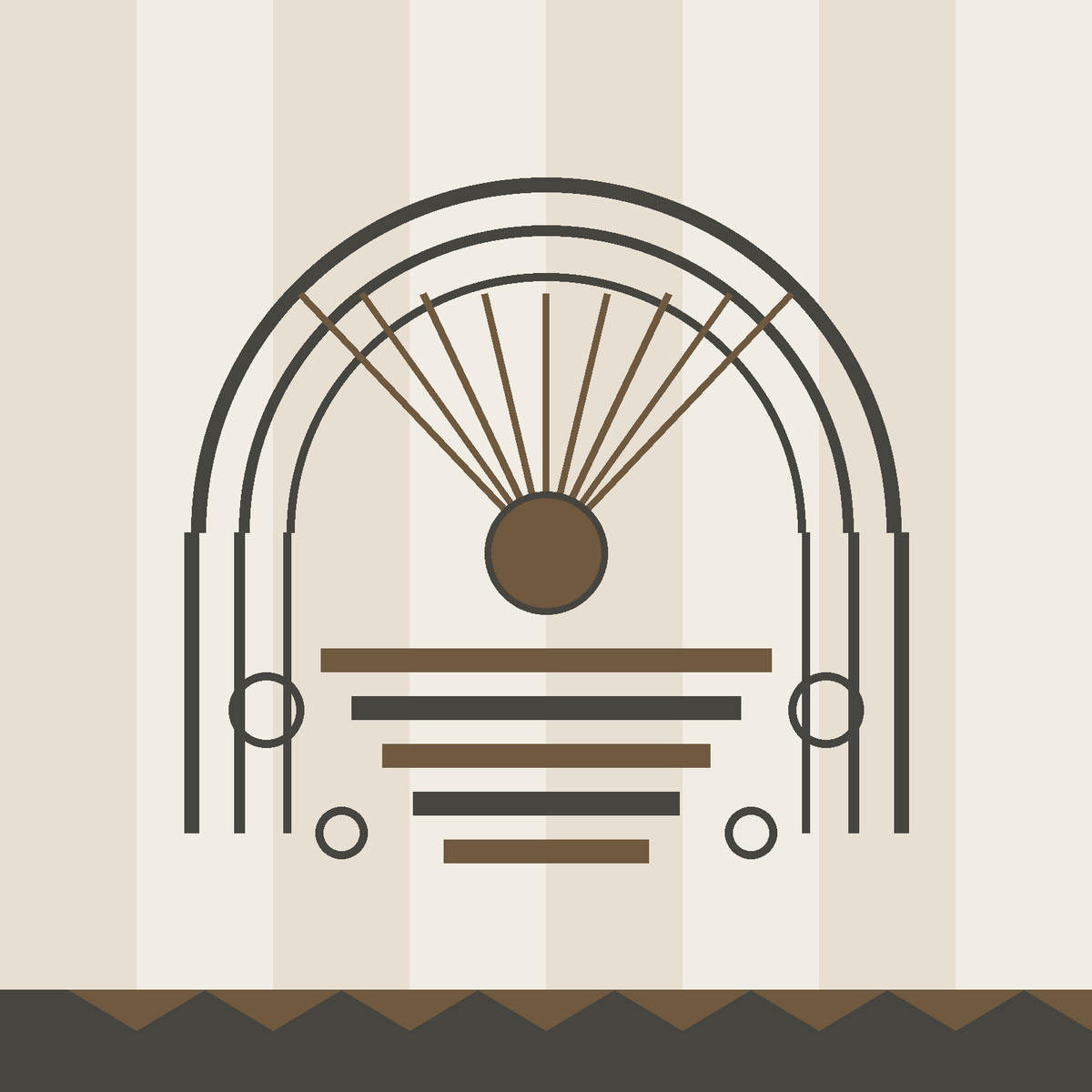 Neo Deco 2026 modern Art Deco ev dekorasyonu için geometrik kare kapak görseli