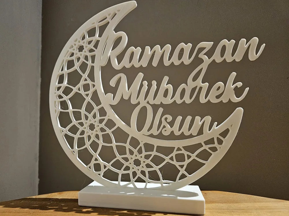 Ramazan Mübarek Olsun Ay Motifli Masa Dekoru