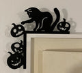 Halloween Kedi Kapı Köşe Dekoru – Siyah Kedi Kapı Pervazı Süsü
