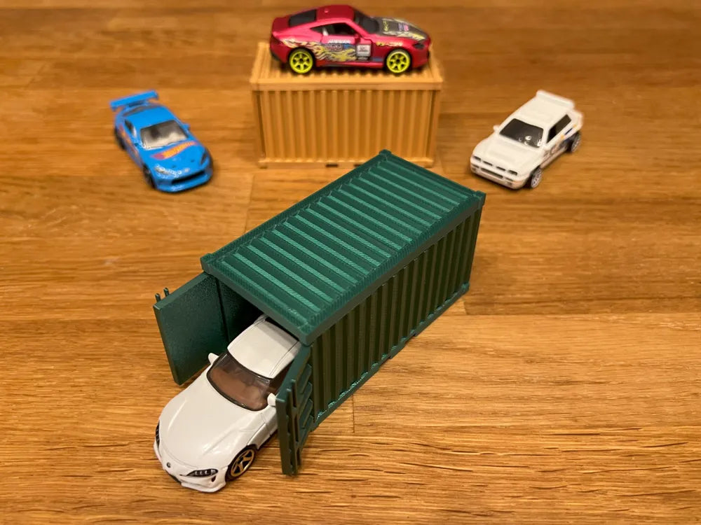 1:64 Model Araçlar İçin Konteyner Garaj ve Sergileme Kutusu