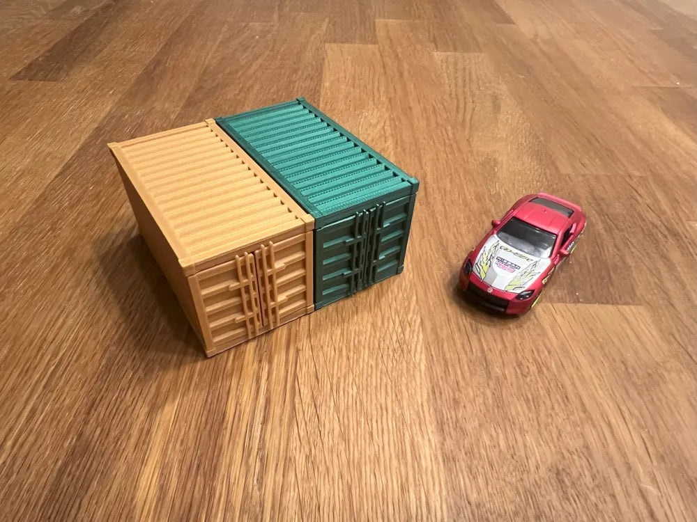 1:64 Model Araçlar İçin Konteyner Garaj ve Sergileme Kutusu