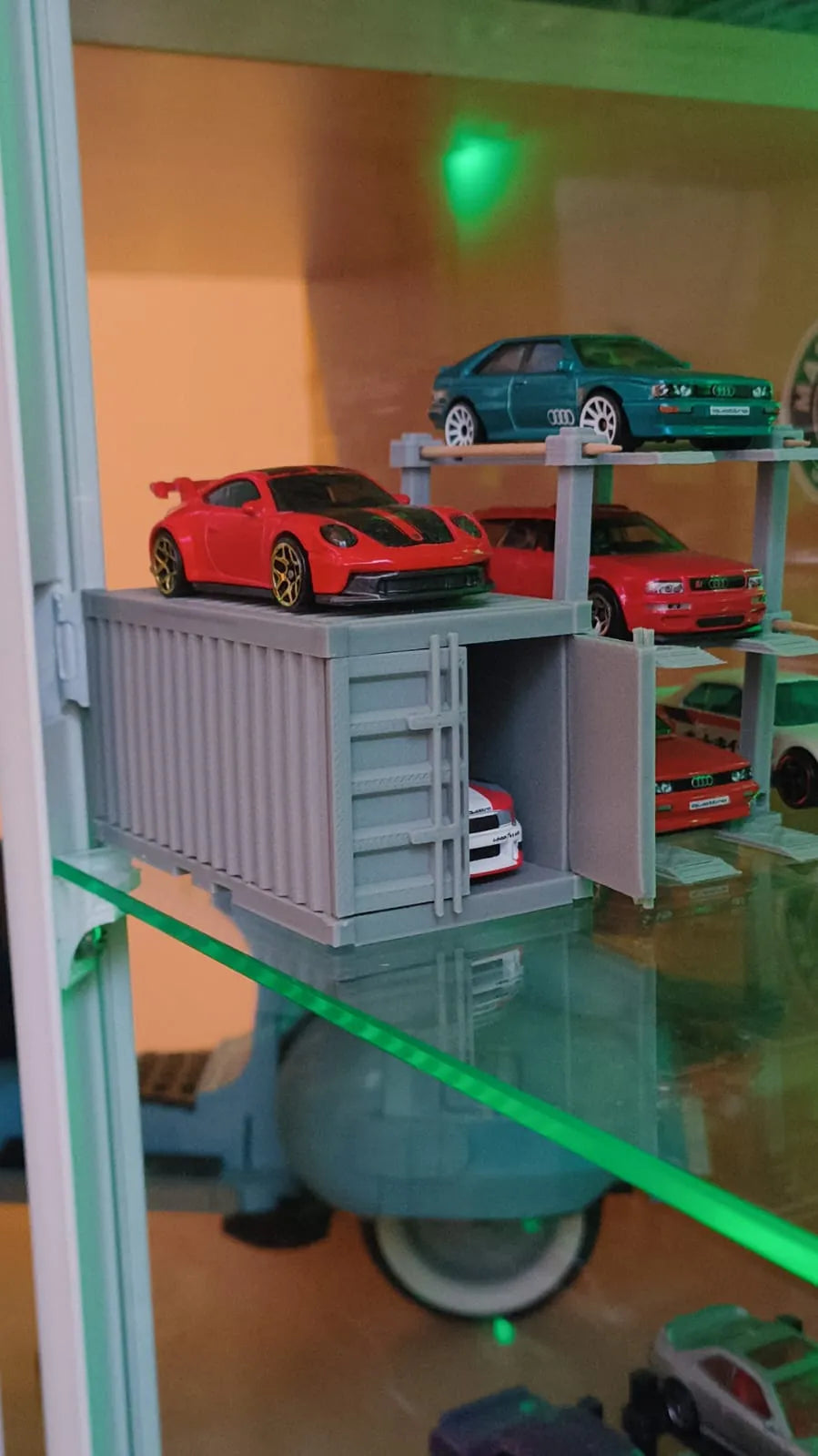 1:64 Model Araçlar İçin Konteyner Garaj ve Sergileme Kutusu