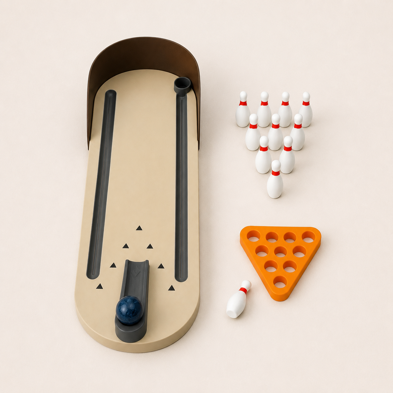 Mini Masaüstü Bowling Oyunu – Lobut Dizme Aparatlı Eğlenceli Bowling Seti