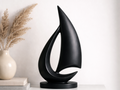 Minimalist Yelkenli Heykel | Modern Ev ve Ofis Dekorasyonu Biblo