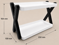 X Tasarım 2 Katlı Minimalist Düzenleyici Raf | Modern Masaüstü ve Banyo Organizer