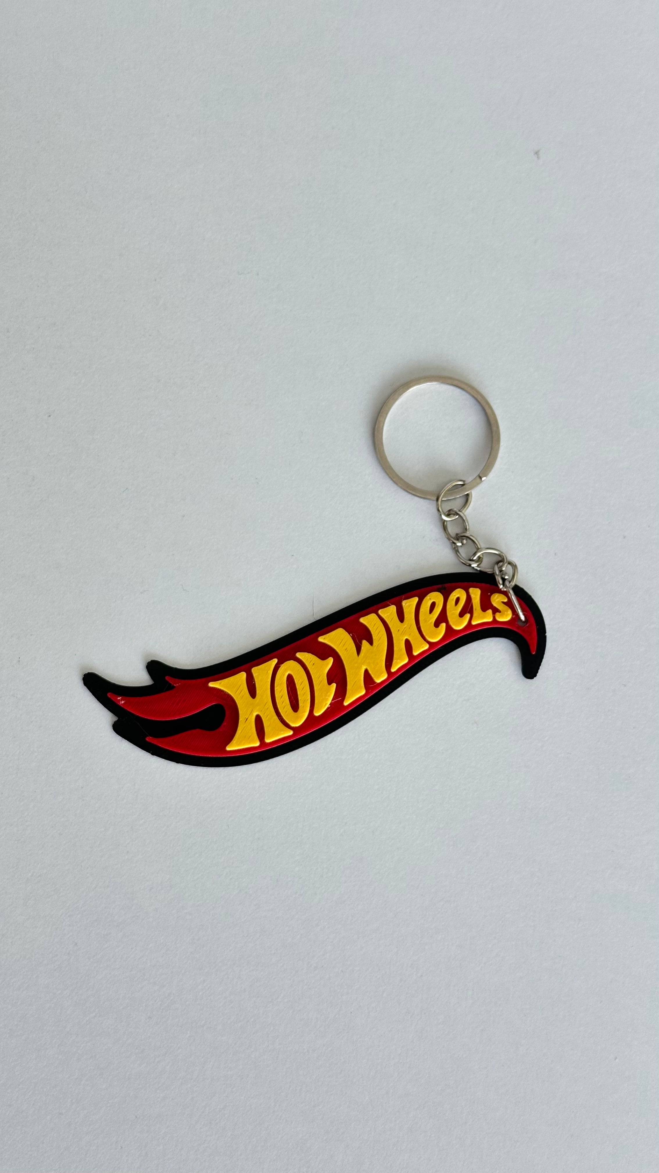 HotWheels Logolu 3D Kabartmalı Anahtarlık - Özel Hediyelik Aksesuar