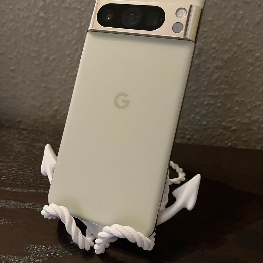 Çapa Tasarımlı Telefon Standı | Deniz Temalı Dekoratif Telefon Tutucu