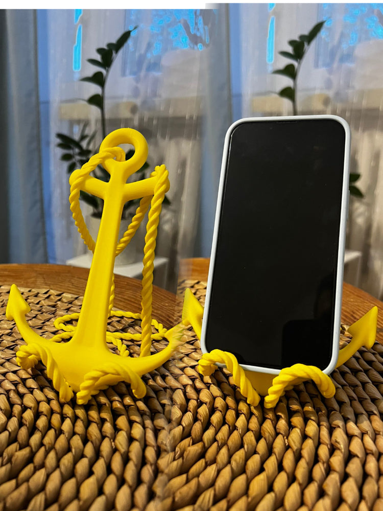 Çapa Tasarımlı Telefon Standı | Deniz Temalı Dekoratif Telefon Tutucu