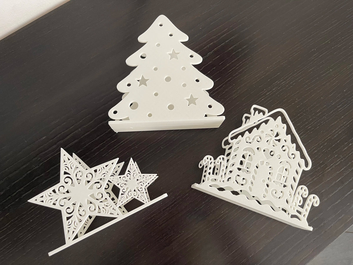 3’lü Yılbaşı Temalı Dekoratif Peçetelik Seti – Christmas Sofra Dekoru