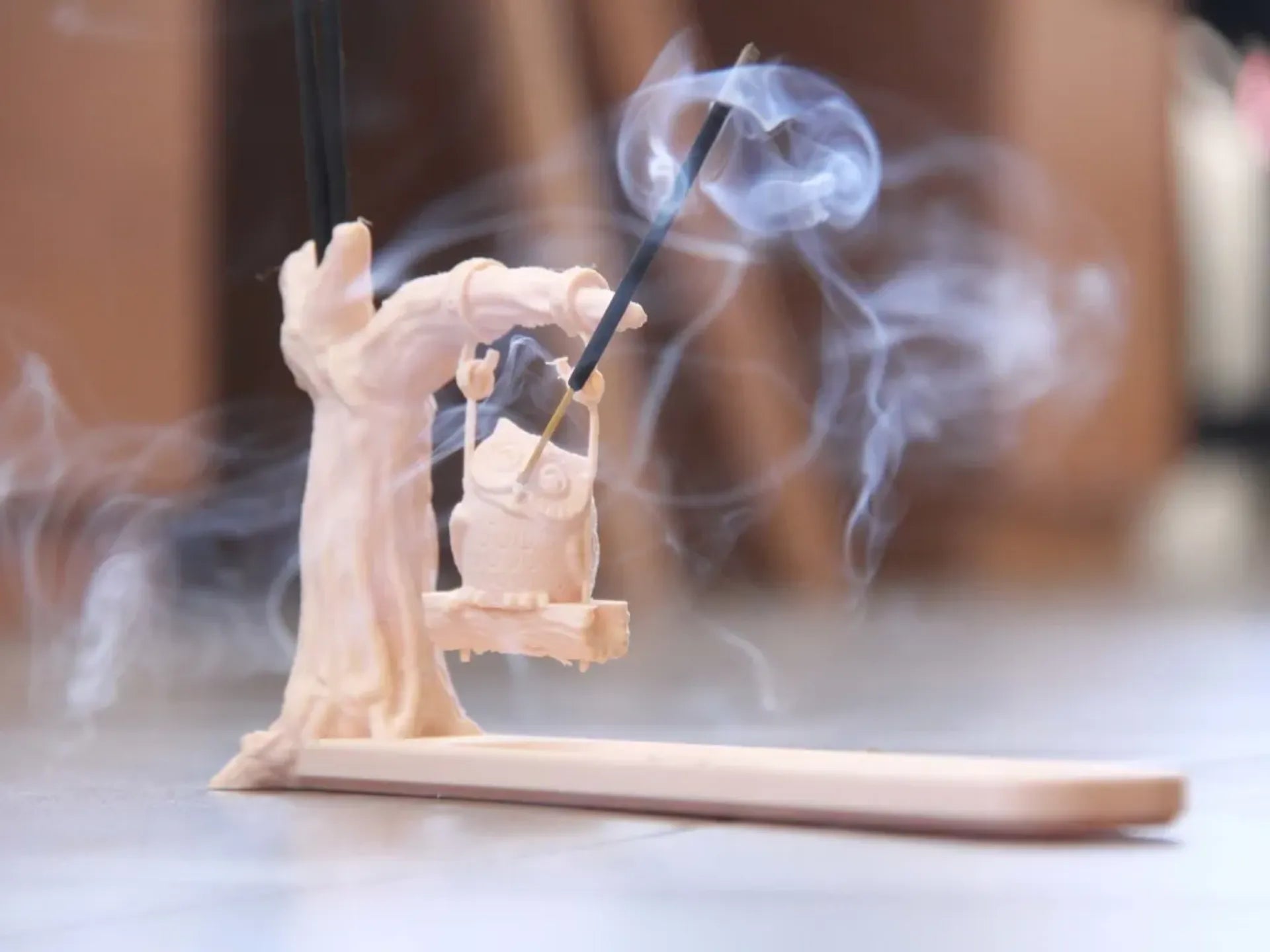 Baykuş Figürlü Tütsülük – Dekoratif Tütsü Standı