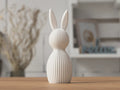 Minimalist Çizgili Tavşan Biblo | Modern Ev Dekoru